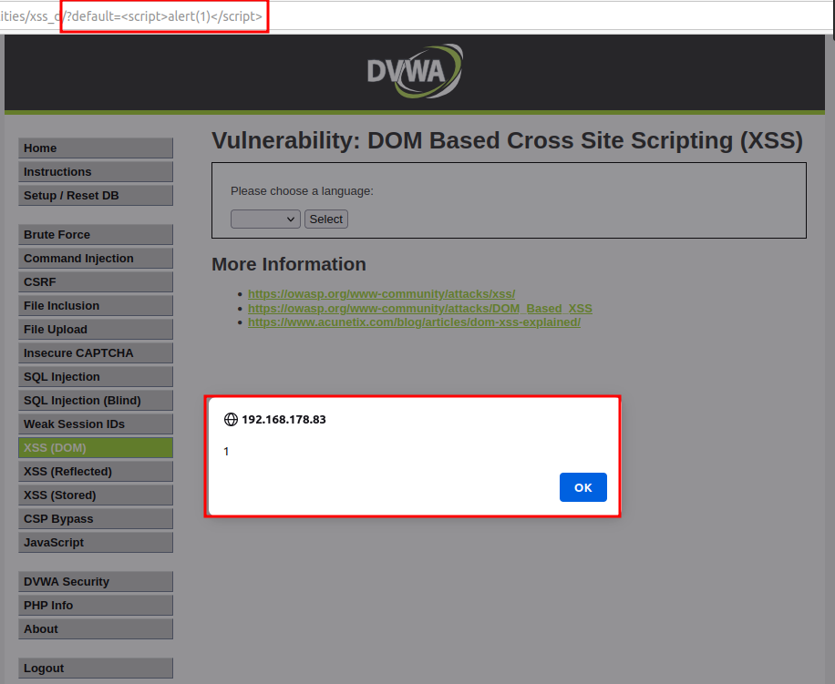 DOM XSS Payload